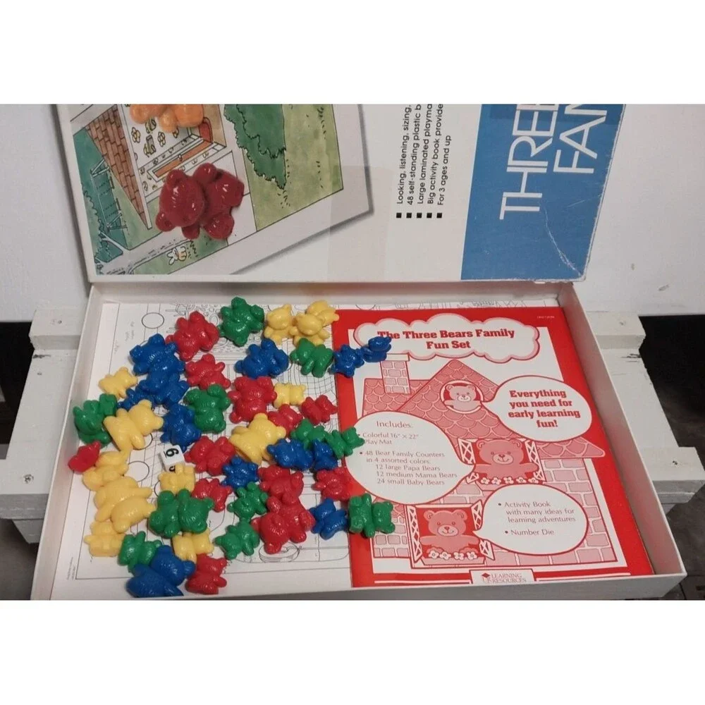 VTG Learning Resources Three Bear Family Fun, Counting Town Game School Complete